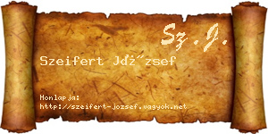 Szeifert József névjegykártya